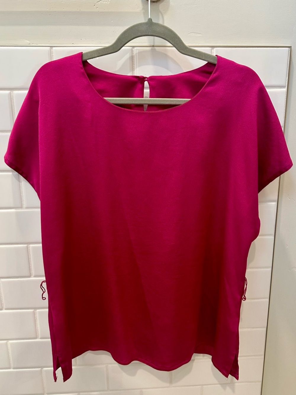 Nicole Miller Fuchsia Pink Blouse - Size Large